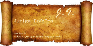 Juriga Izóra névjegykártya